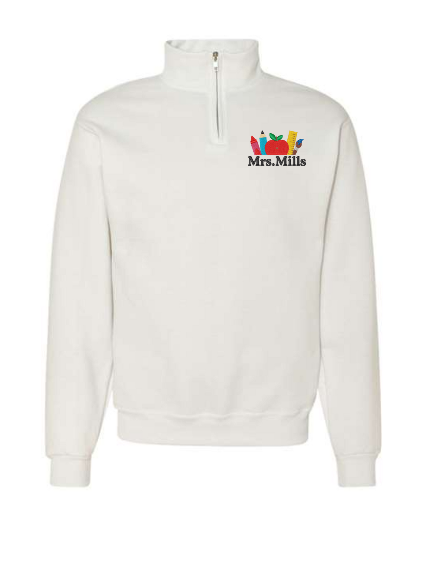 Custom Embroidered Teacher Quarter Zips (Supplies)