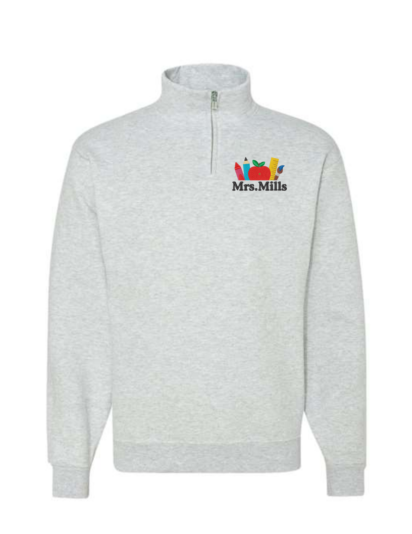 Custom Embroidered Teacher Quarter Zips (Supplies)