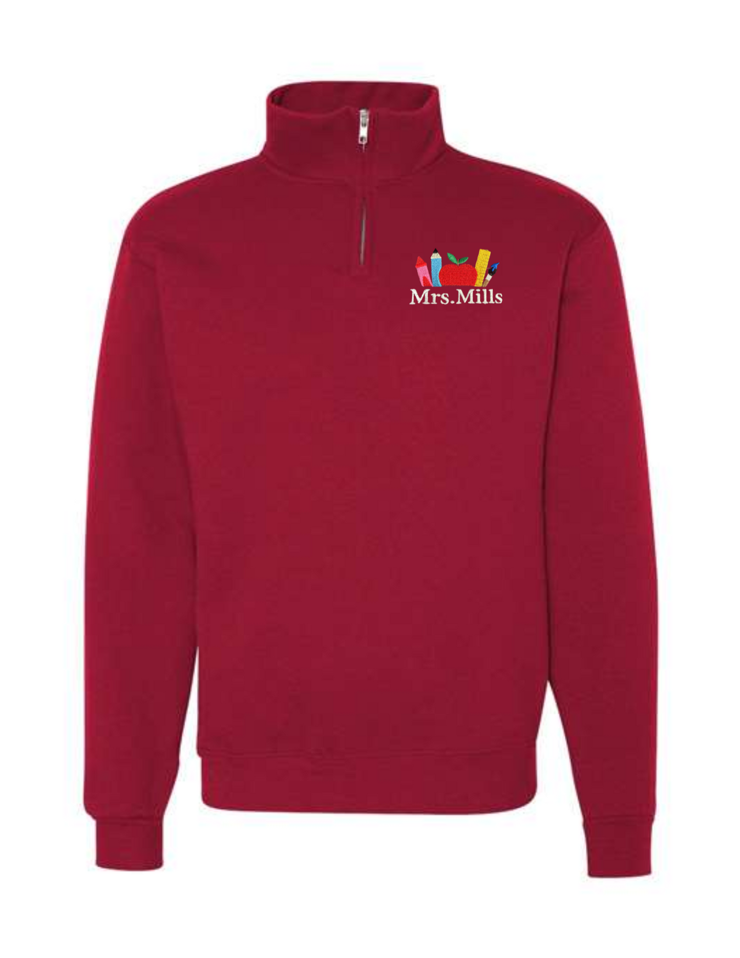 Custom Embroidered Teacher Quarter Zips (Supplies)