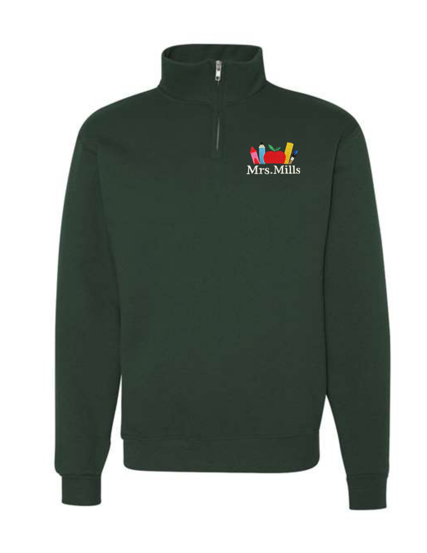 Custom Embroidered Teacher Quarter Zips (Supplies)