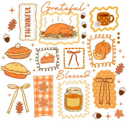 Grateful • Thankful • Blessed Thanksgiving Tee