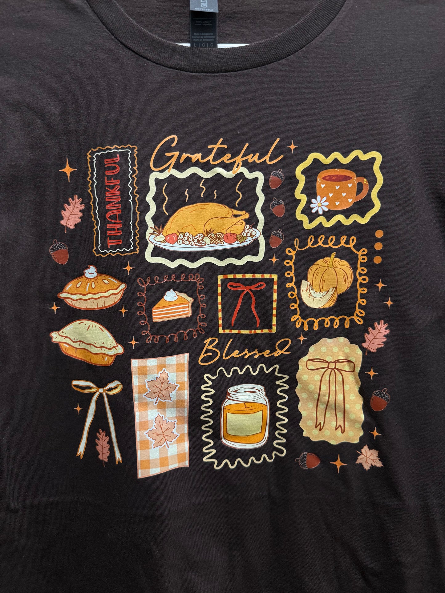 Grateful • Thankful • Blessed Thanksgiving Tee