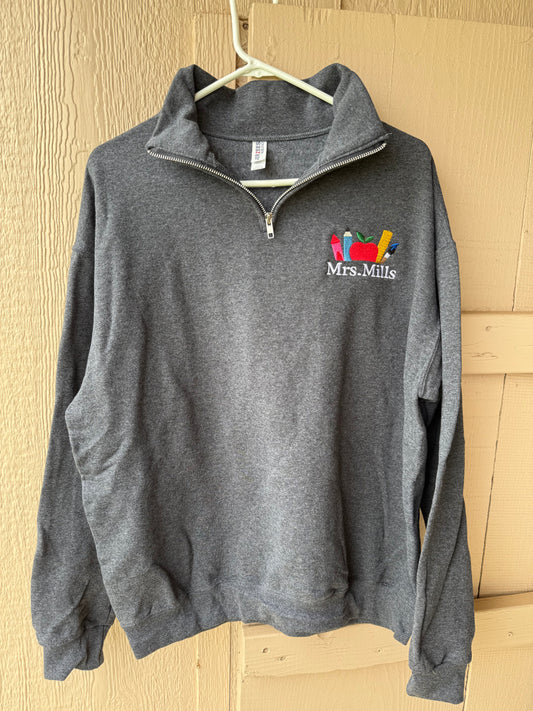 Custom Embroidered Teacher Quarter Zips (Supplies)
